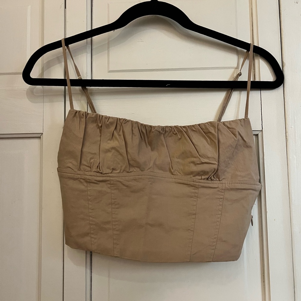 Zara Tan Crop Top